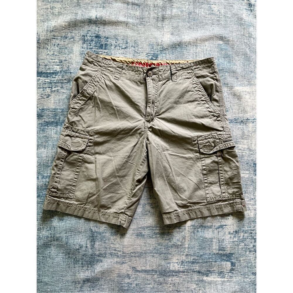 Unionbay Khaki Gray Lightweight Cargo Shorts Men's 34